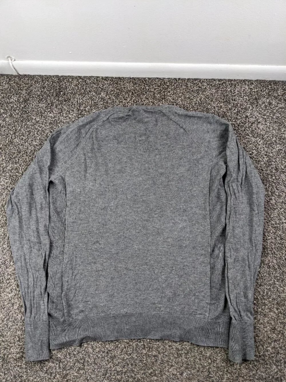 American Giant Sweater Merino Wool Blend Crewneck Raglan Gray Mens Small